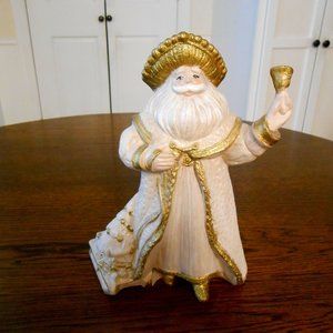 Old World Christmas Ceramic Santa Figurine